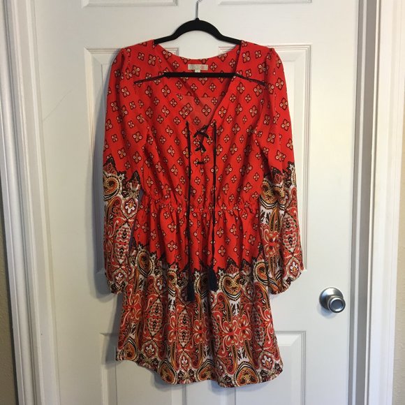 Gianni Bini Dresses & Skirts - Gianni Bini Orange Floral Dress